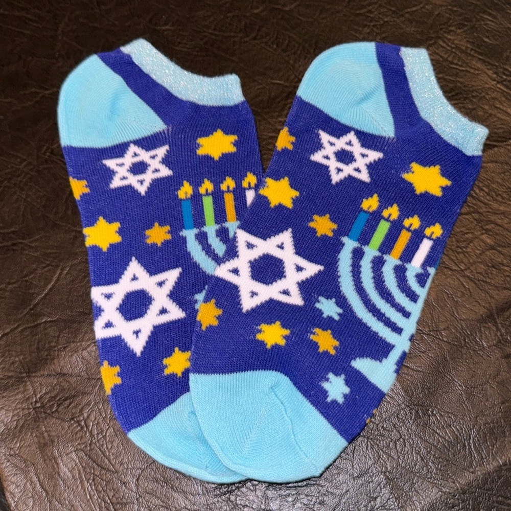 Socks, HANUKKAH, No Show Socks, Fits 4-10, NEW